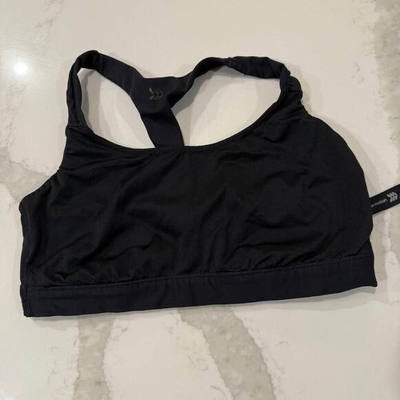 All In Motion Racerback Sports Bra Women's Medium Black Workout Running Training - Picture 7 of 7